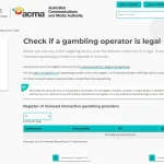 ACMA licensed interactive gambling provider register for Australian operator checks