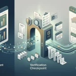 Illustration of a casino withdrawal moving toward an Australian bank account with a verification checkpoint and saved transaction records